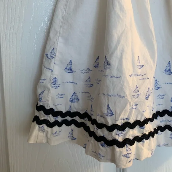 MARITIMES Sailboat Cotton Blend Sleeveless Dress Size 6-9 Months - Picture 4 of 8